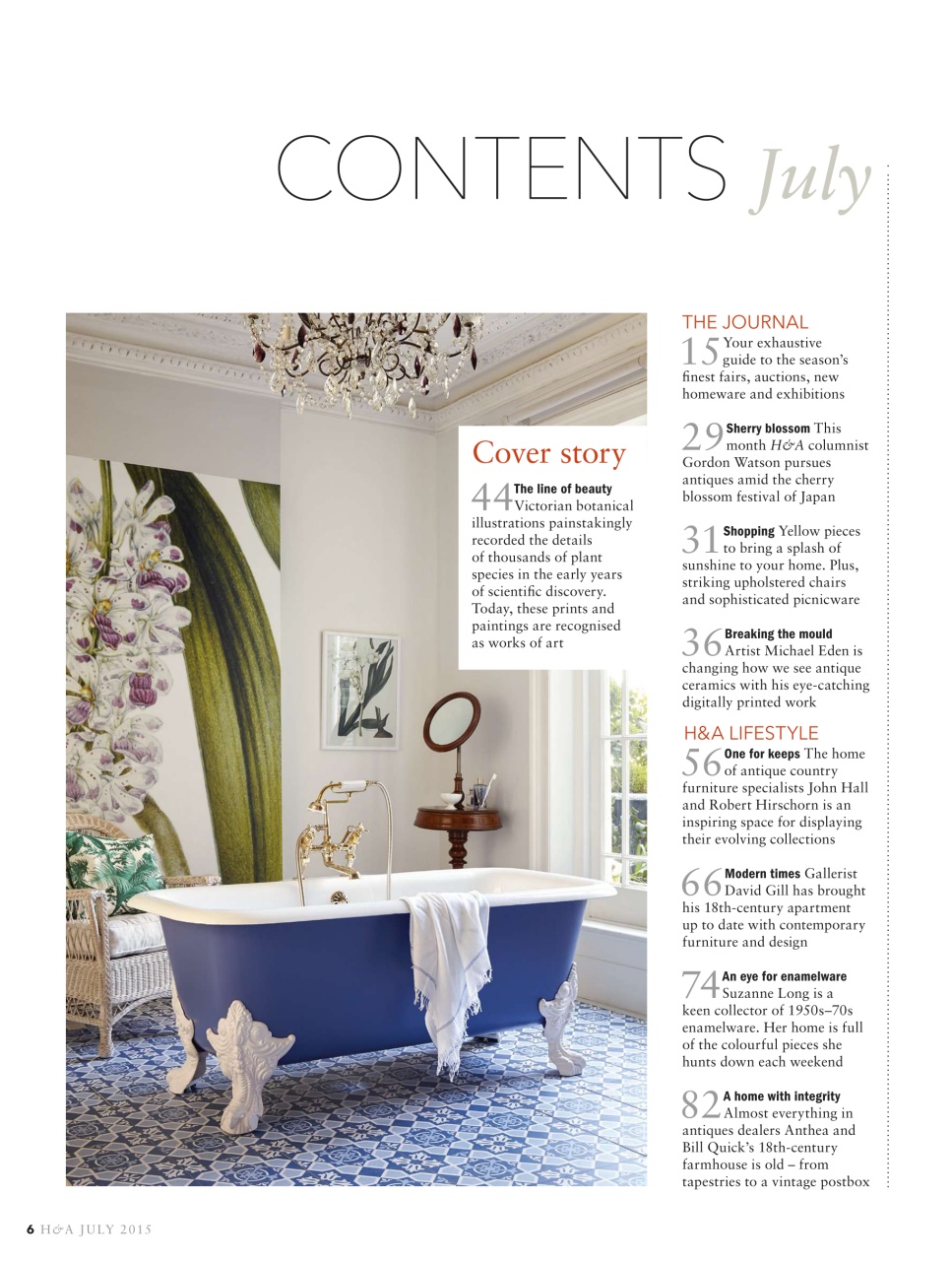 Homes & Antiques Magazine Preview Pages