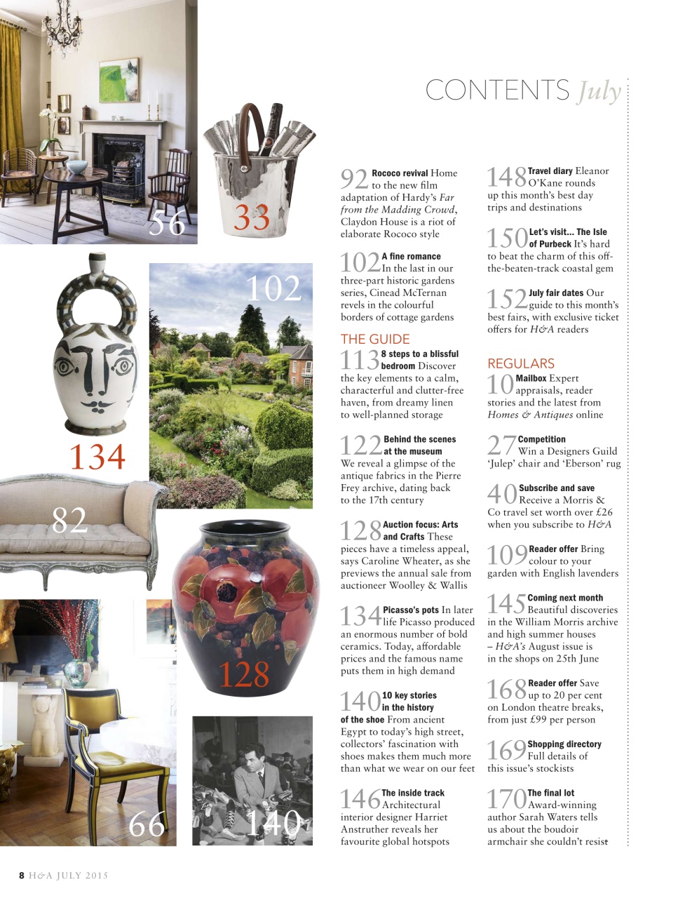 Homes & Antiques Magazine Preview Pages