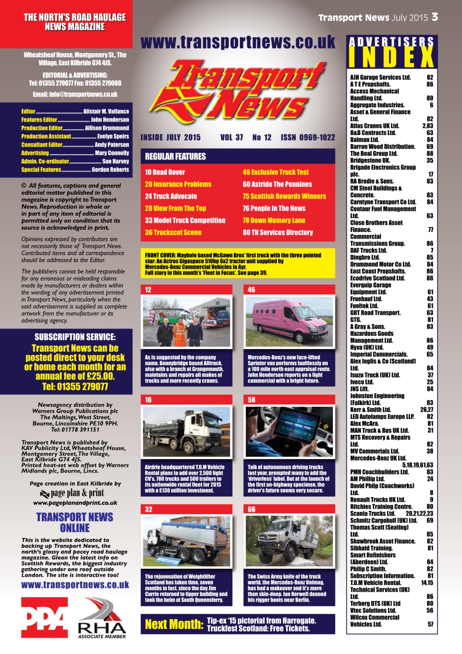 Transport News Preview Pages
