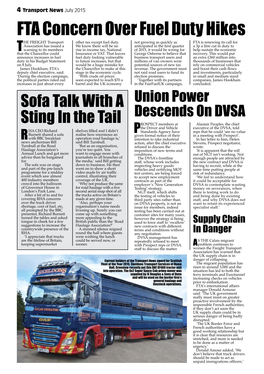 Transport News Preview Pages