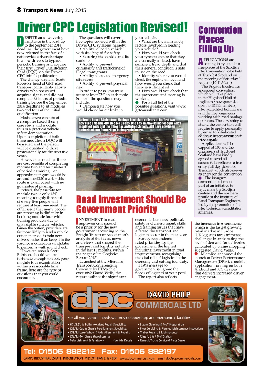 Transport News Preview Pages