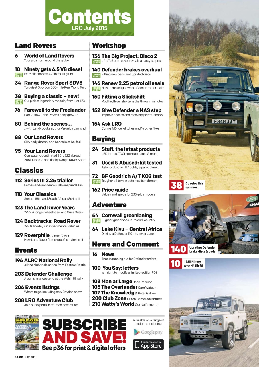 Land Rover Owner Preview Pages