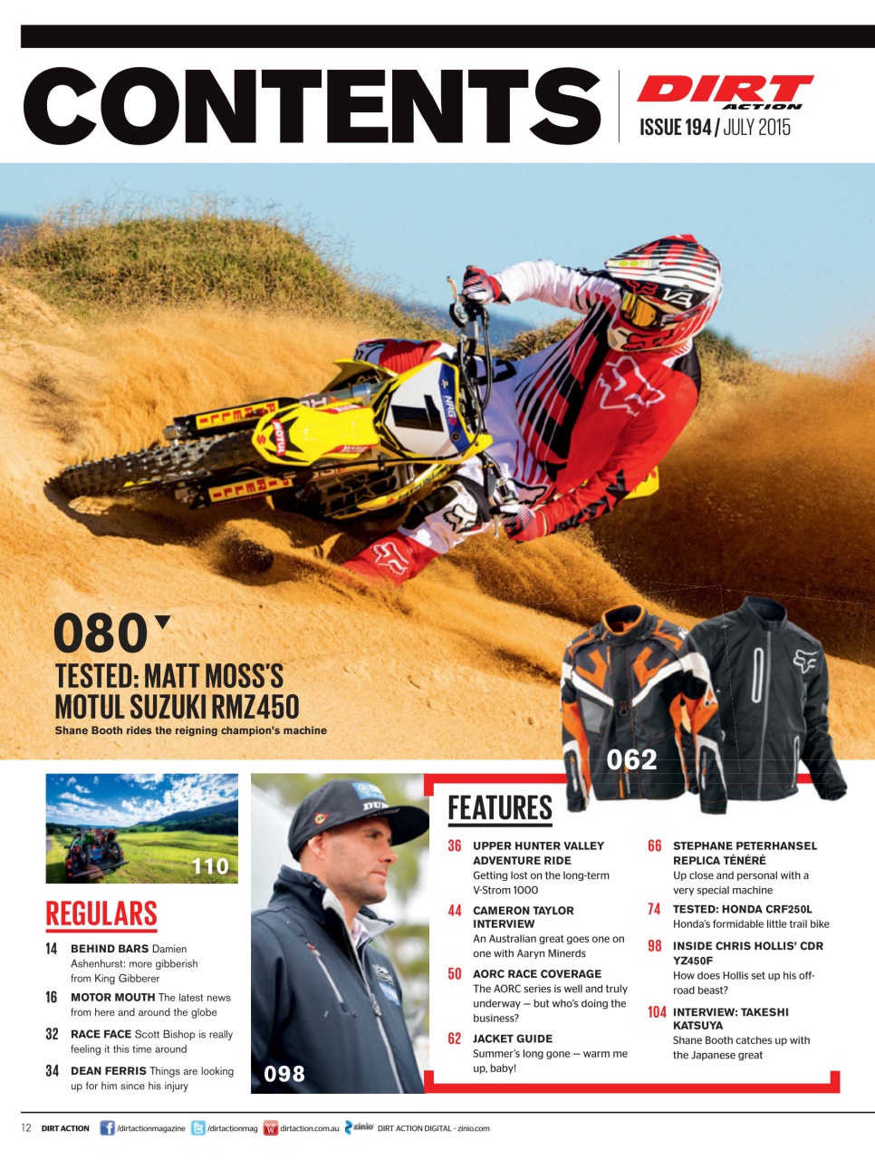 Dirt Action Preview Pages