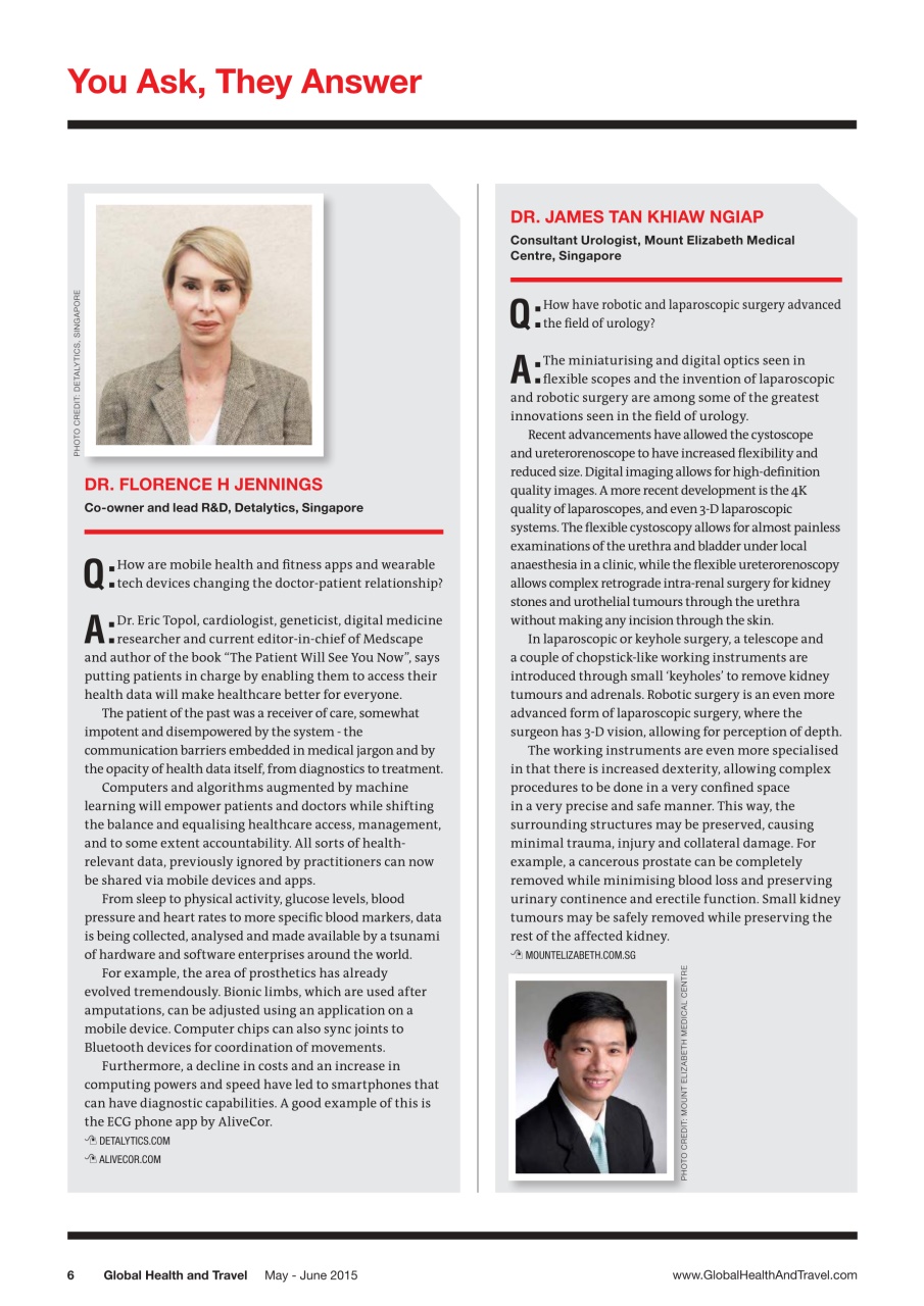 Global Health and Travel Preview Pages