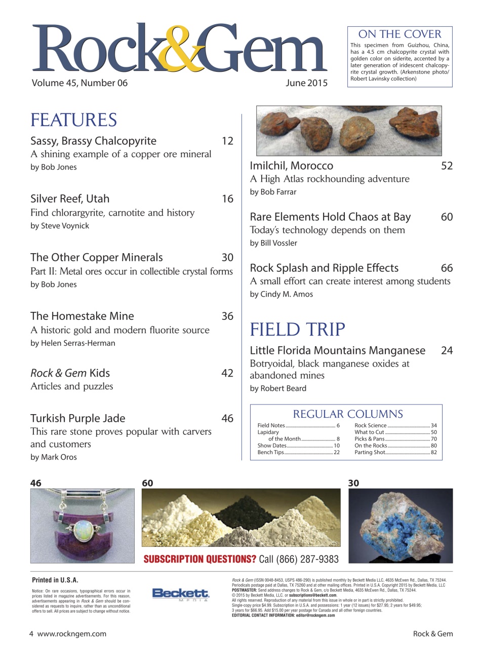 Rock&Gem Magazine Preview Pages