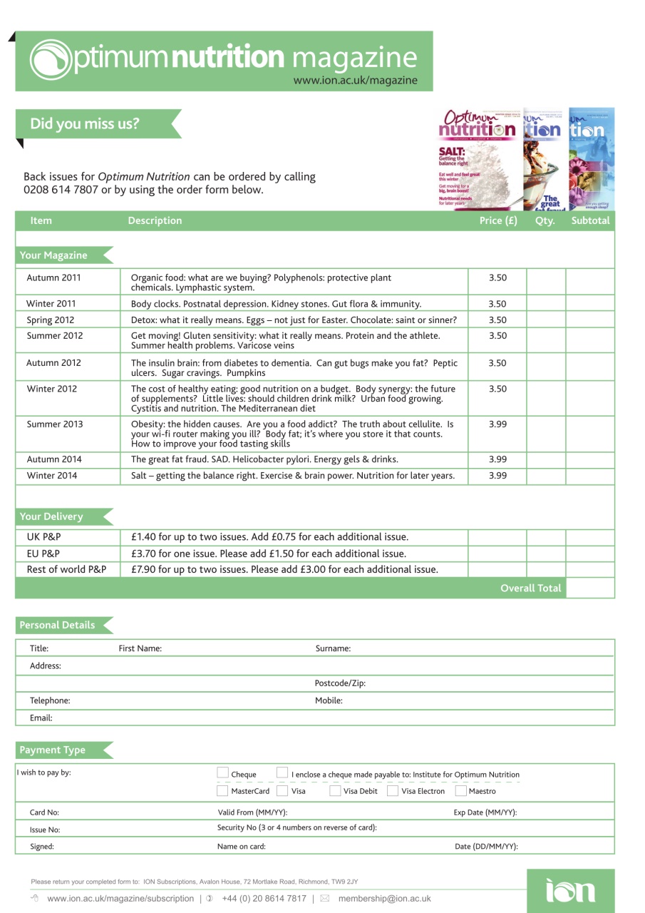 Optimum Nutrition Preview Pages