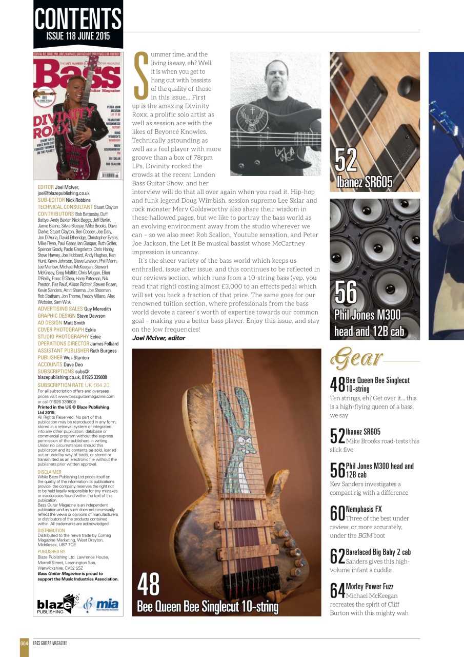 Bass Player UK Preview Pages