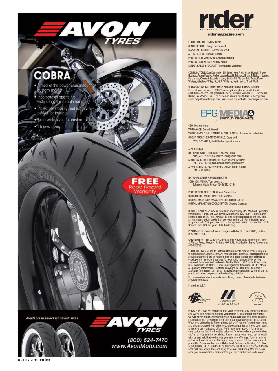 Rider Magazine Preview Pages