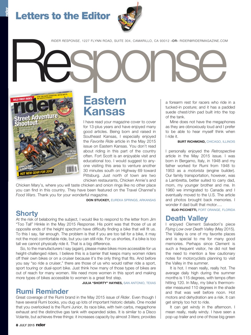 Rider Magazine Preview Pages