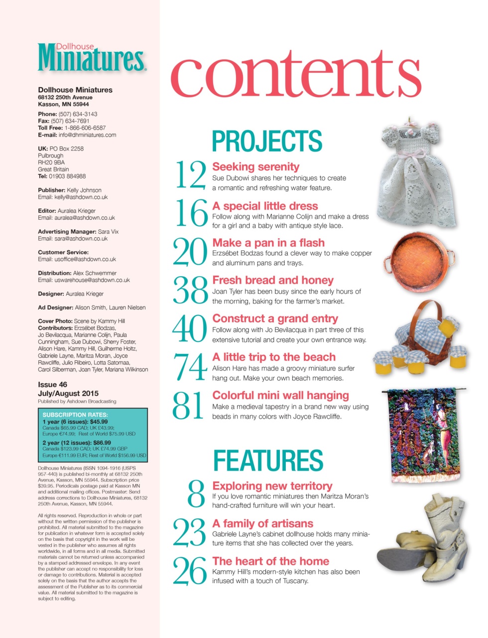Dollhouse Miniatures Preview Pages