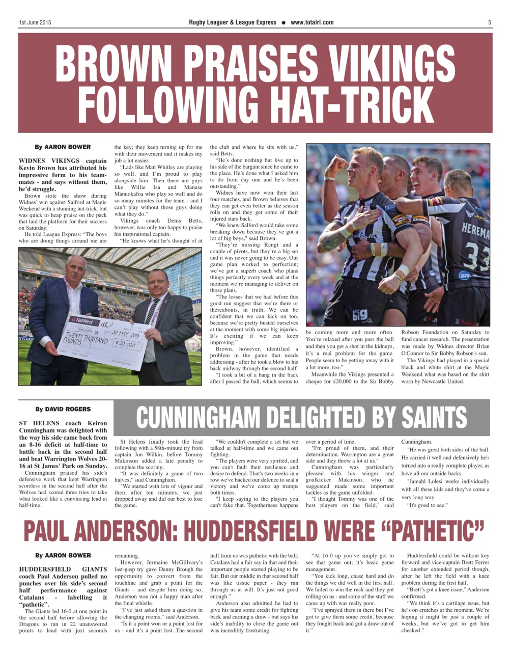 League Express Preview Pages