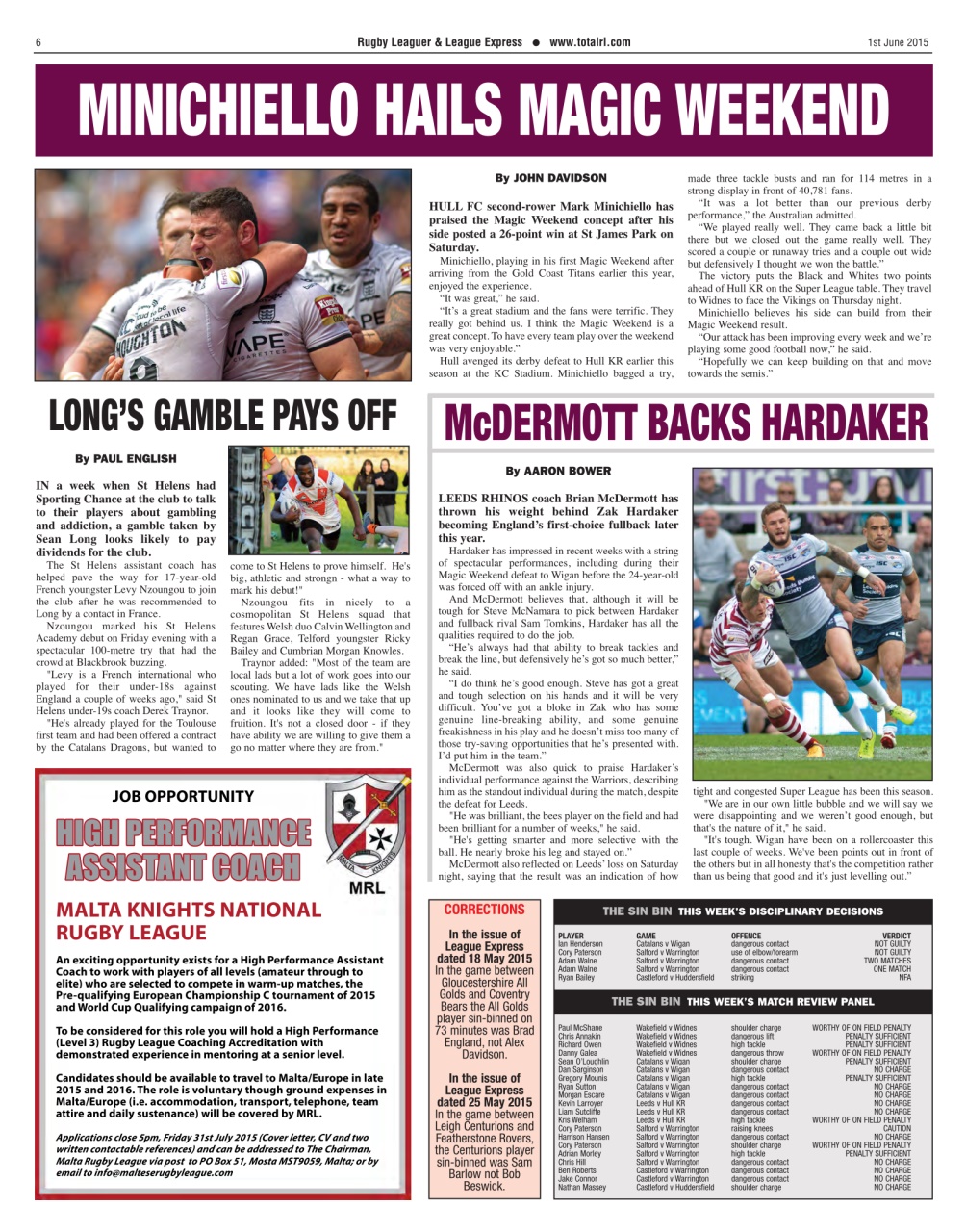 League Express Preview Pages