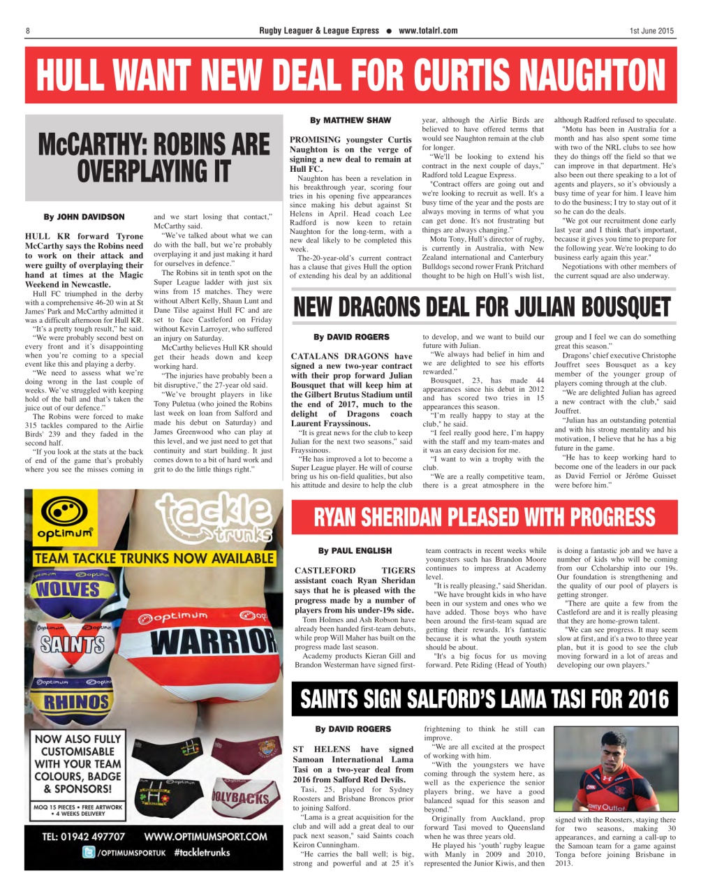 League Express Preview Pages