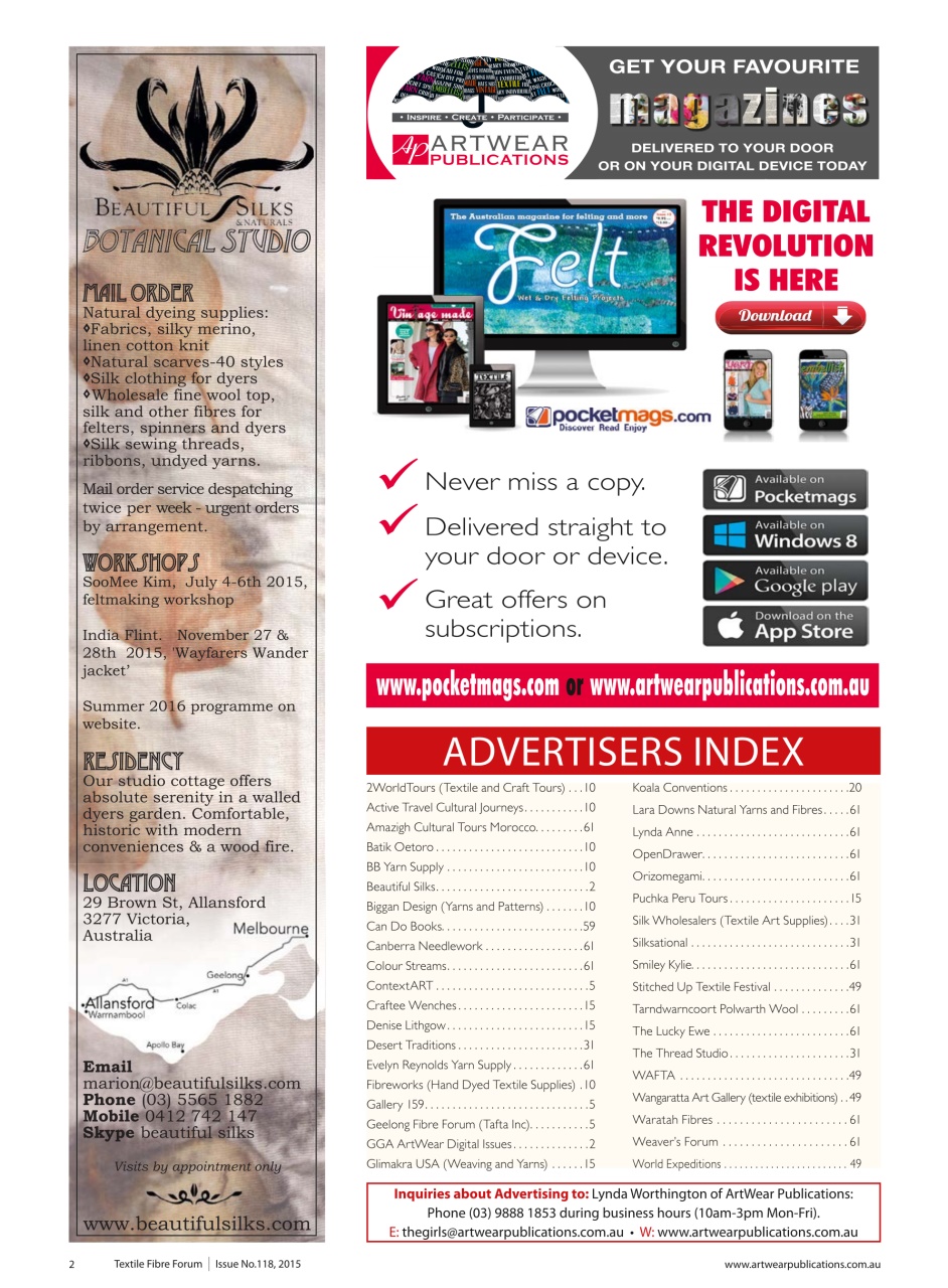 Textile Fibre Forum Preview Pages