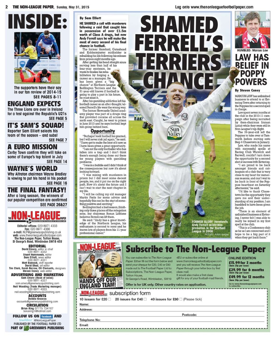 The Non-League Football Paper Preview Pages