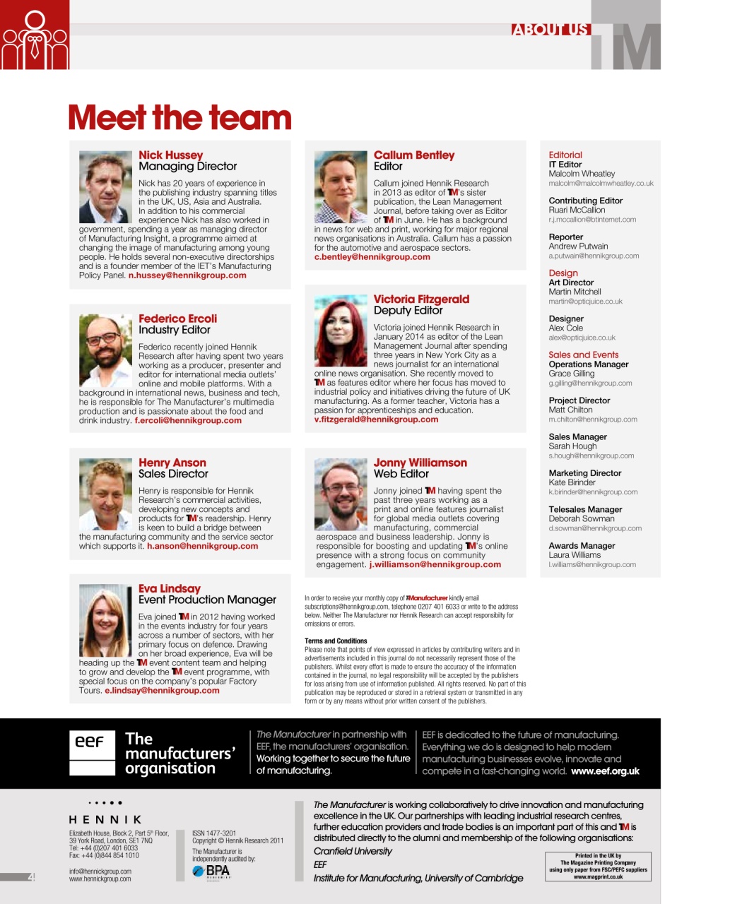 The Manufacturer Preview Pages