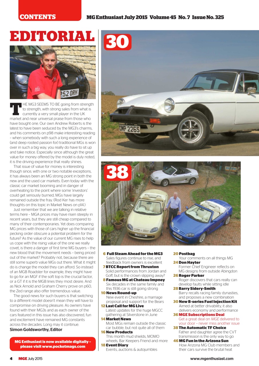 MG Enthusiast Preview Pages