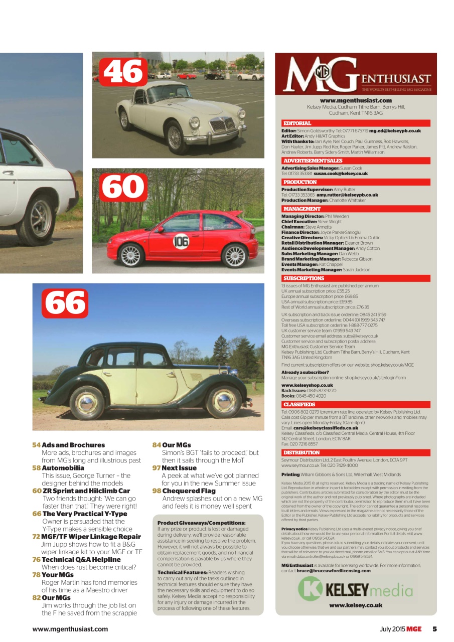 MG Enthusiast Preview Pages