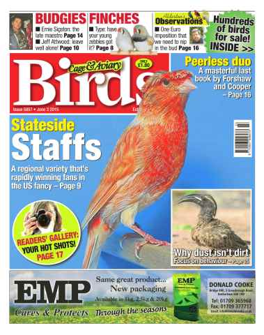 Cage & Aviary Birds issue No.5857 Stateside Staffs