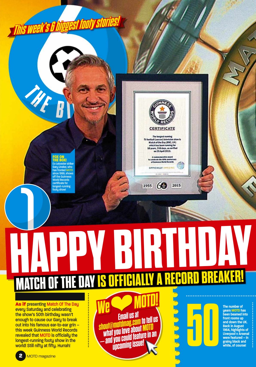 Match of the Day Preview Pages