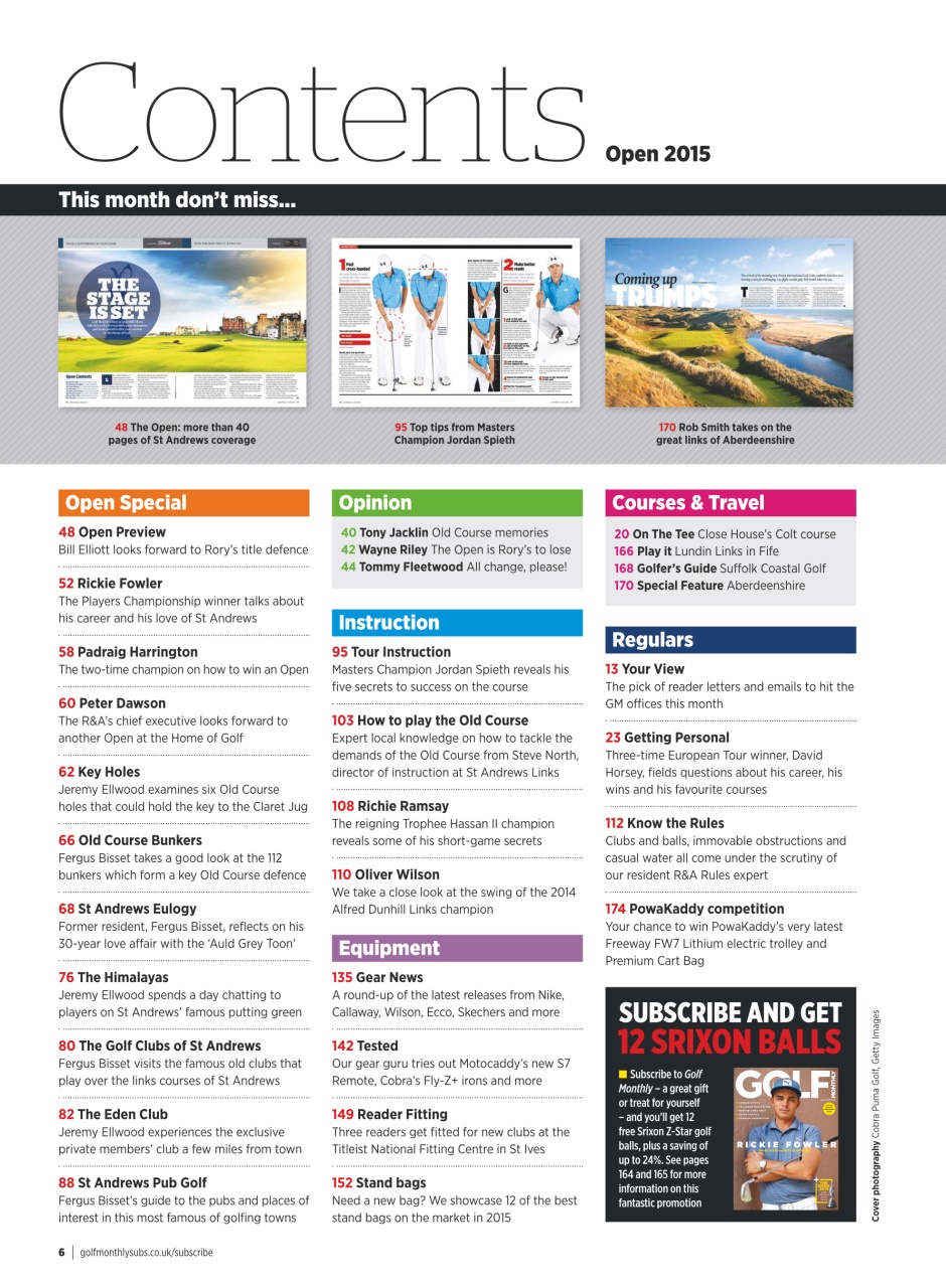 Golf Monthly Preview Pages