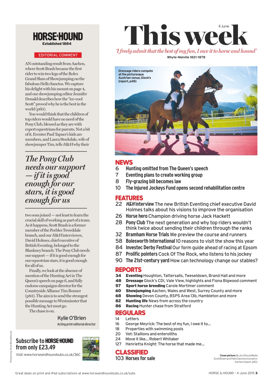 Horse & Hound Preview Pages