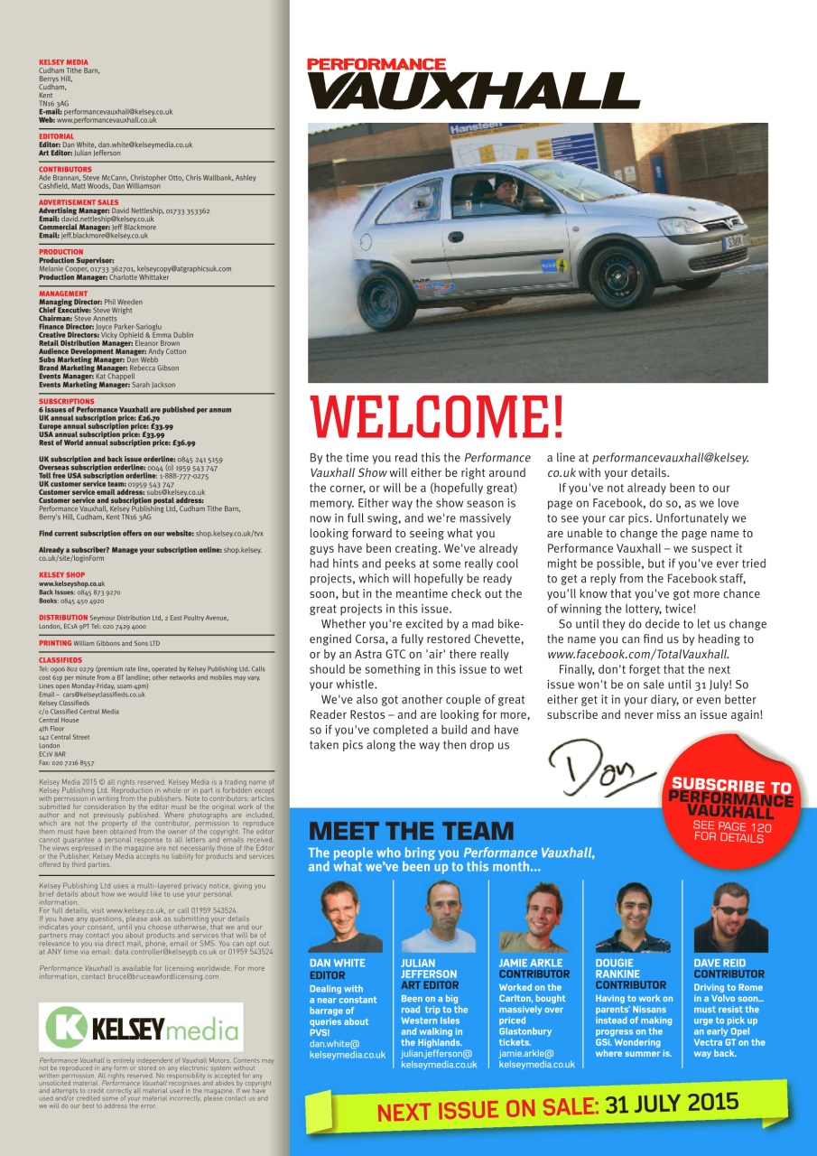 Performance Vauxhall Preview Pages