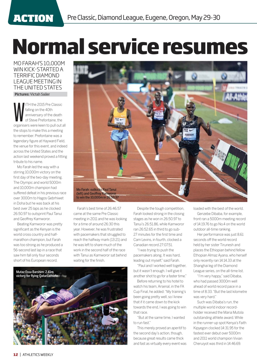 AW – Athletics Weekly Magazine Preview Pages