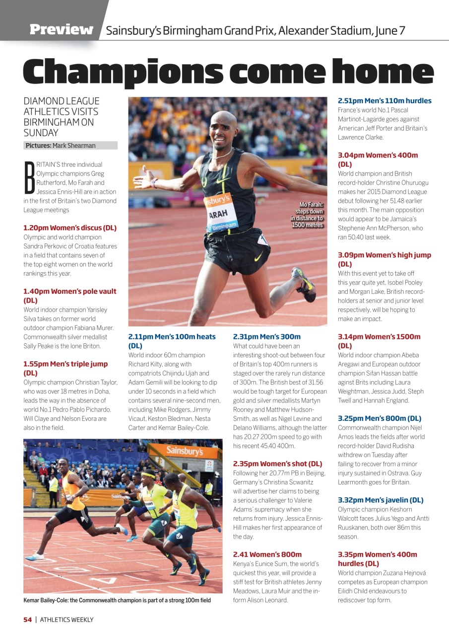 AW – Athletics Weekly Magazine Preview Pages