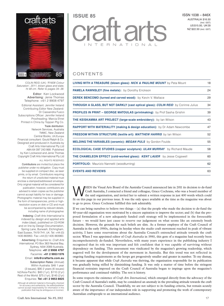 Craft Arts International Preview Pages