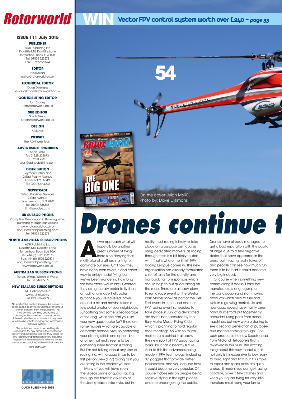 Radio Control Rotor World Preview Pages