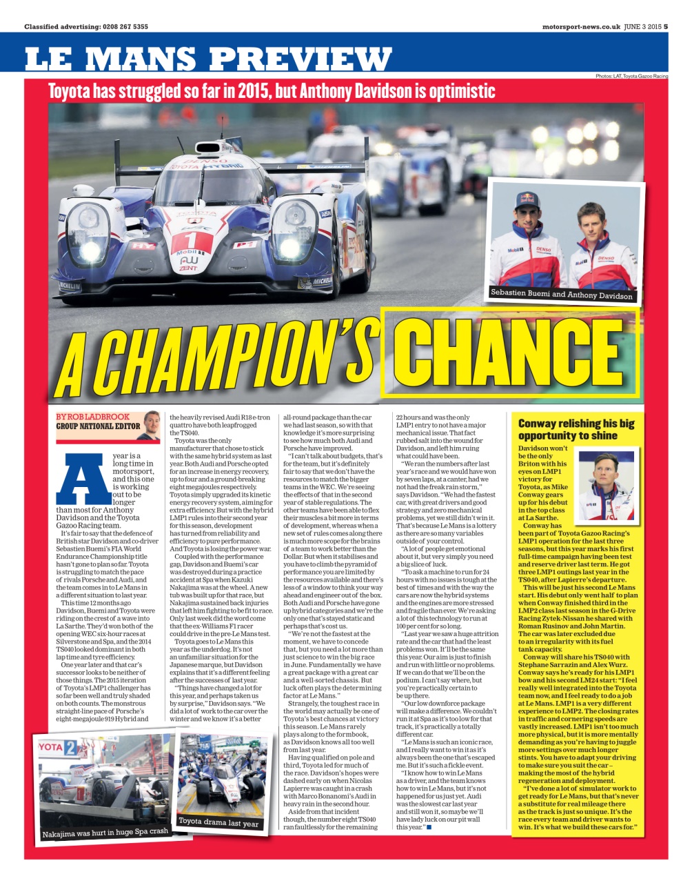 Motorsport News Preview Pages