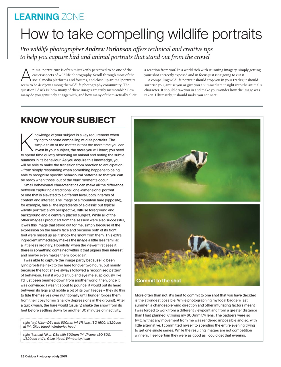 Outdoor Photography Preview Pages