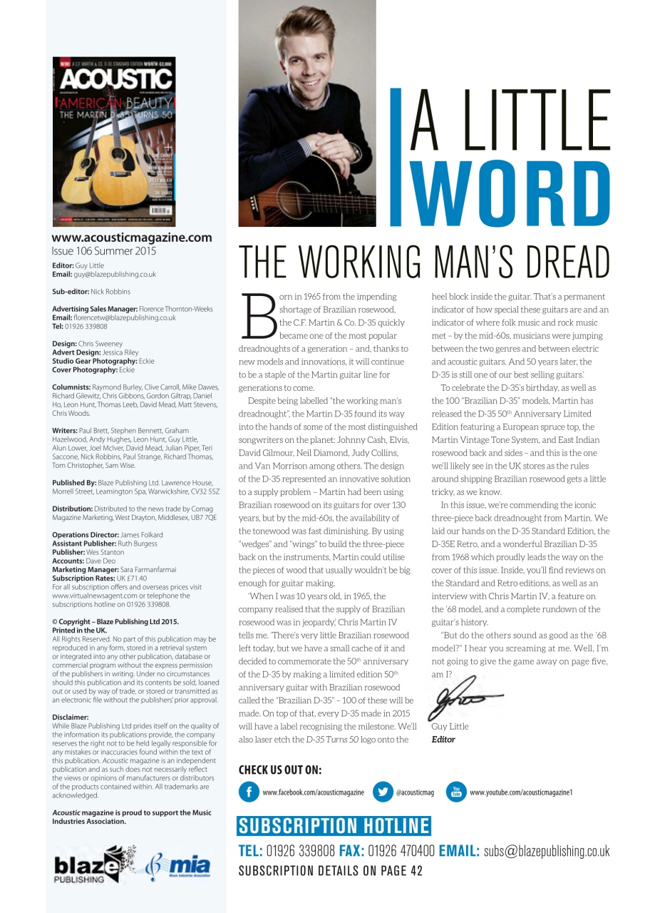 Acoustic Preview Pages