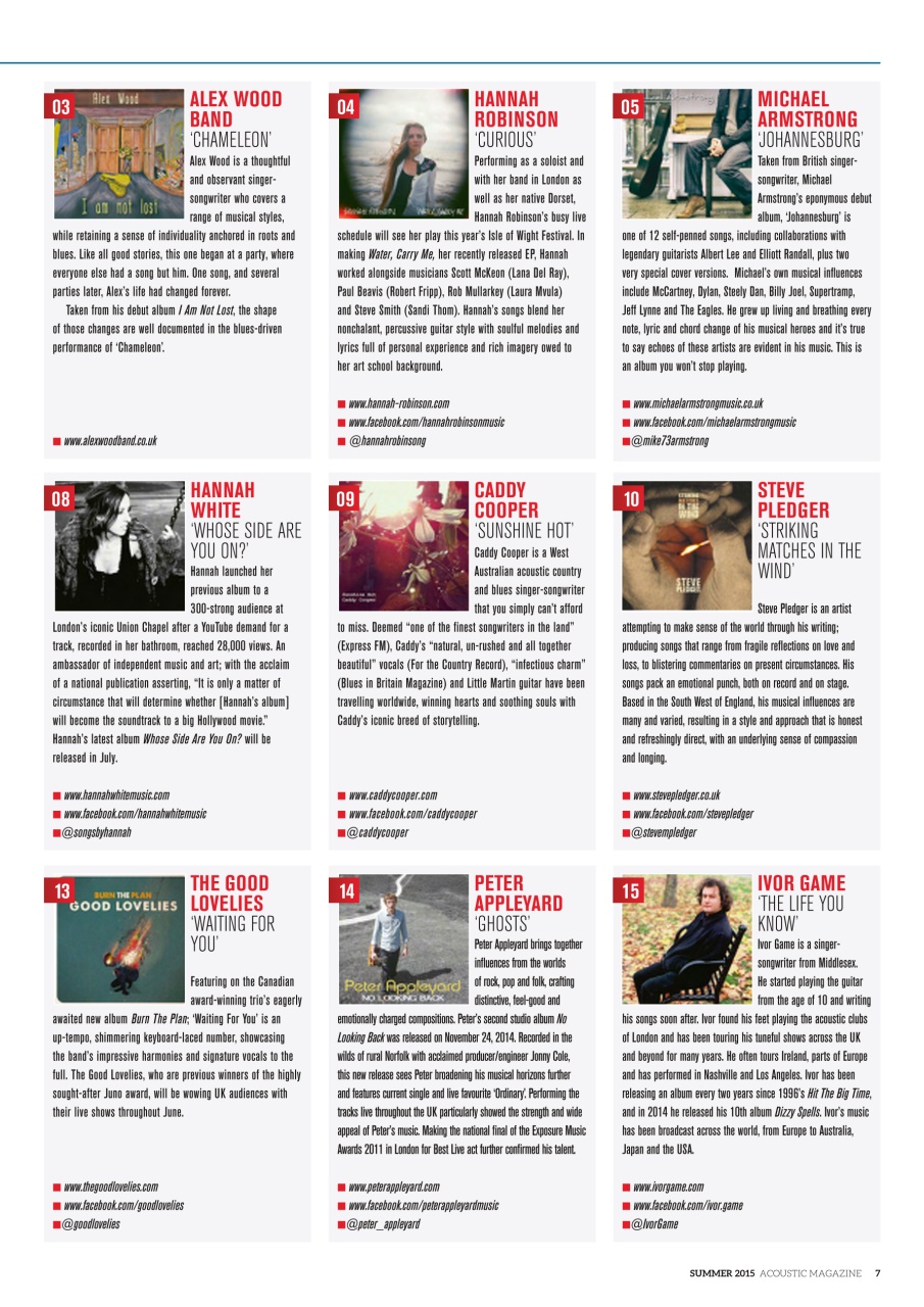 Acoustic Preview Pages