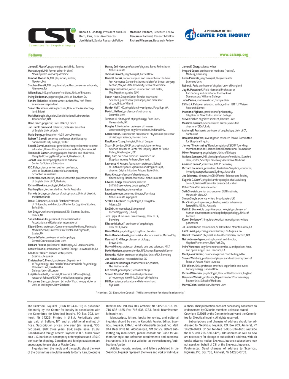 Skeptical Inquirer Preview Pages