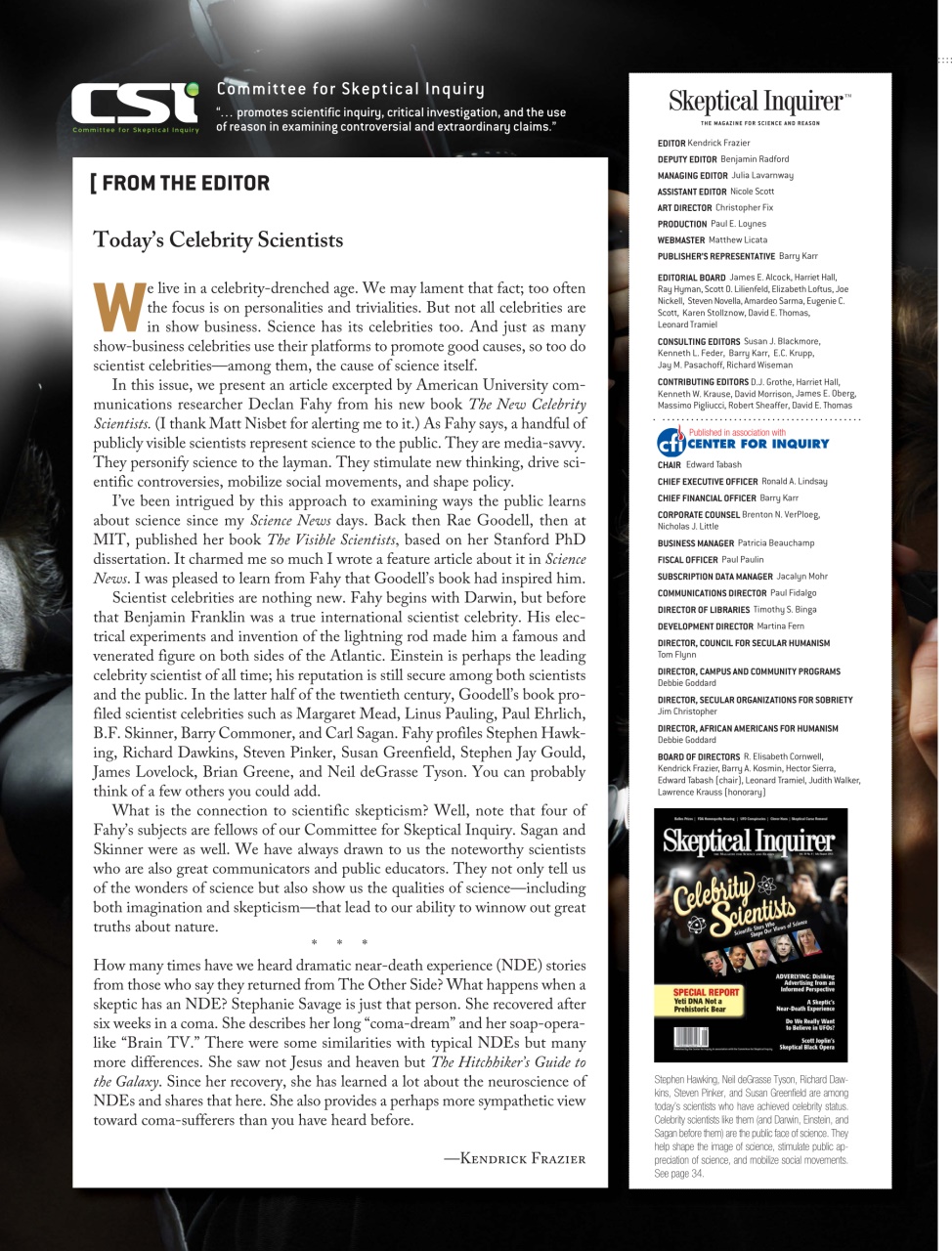 Skeptical Inquirer Preview Pages