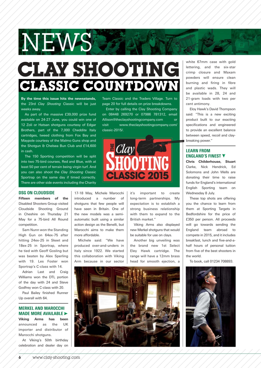 Clay Shooting Preview Pages