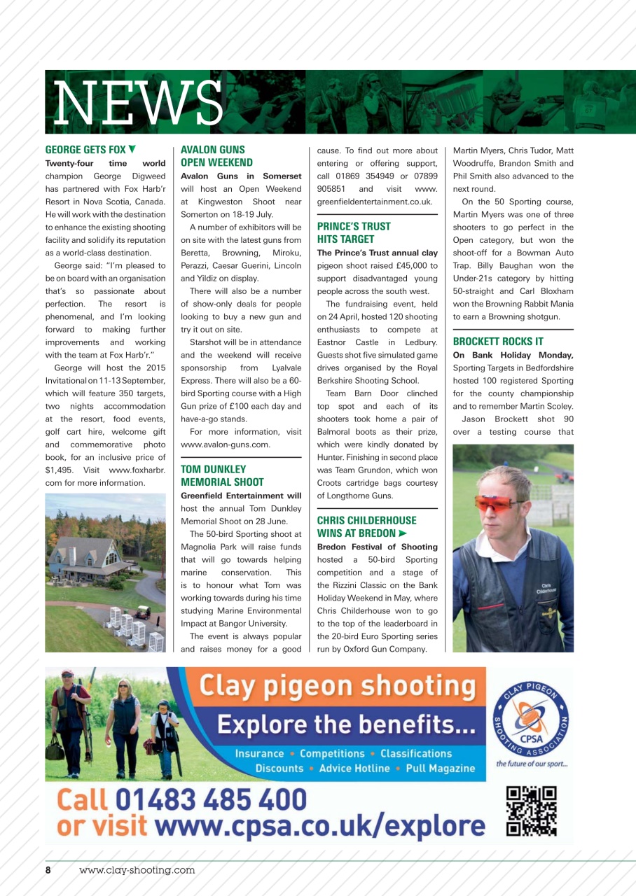 Clay Shooting Preview Pages