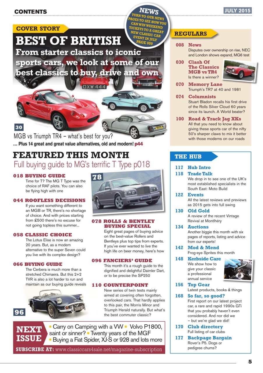 Classic Motoring Preview Pages