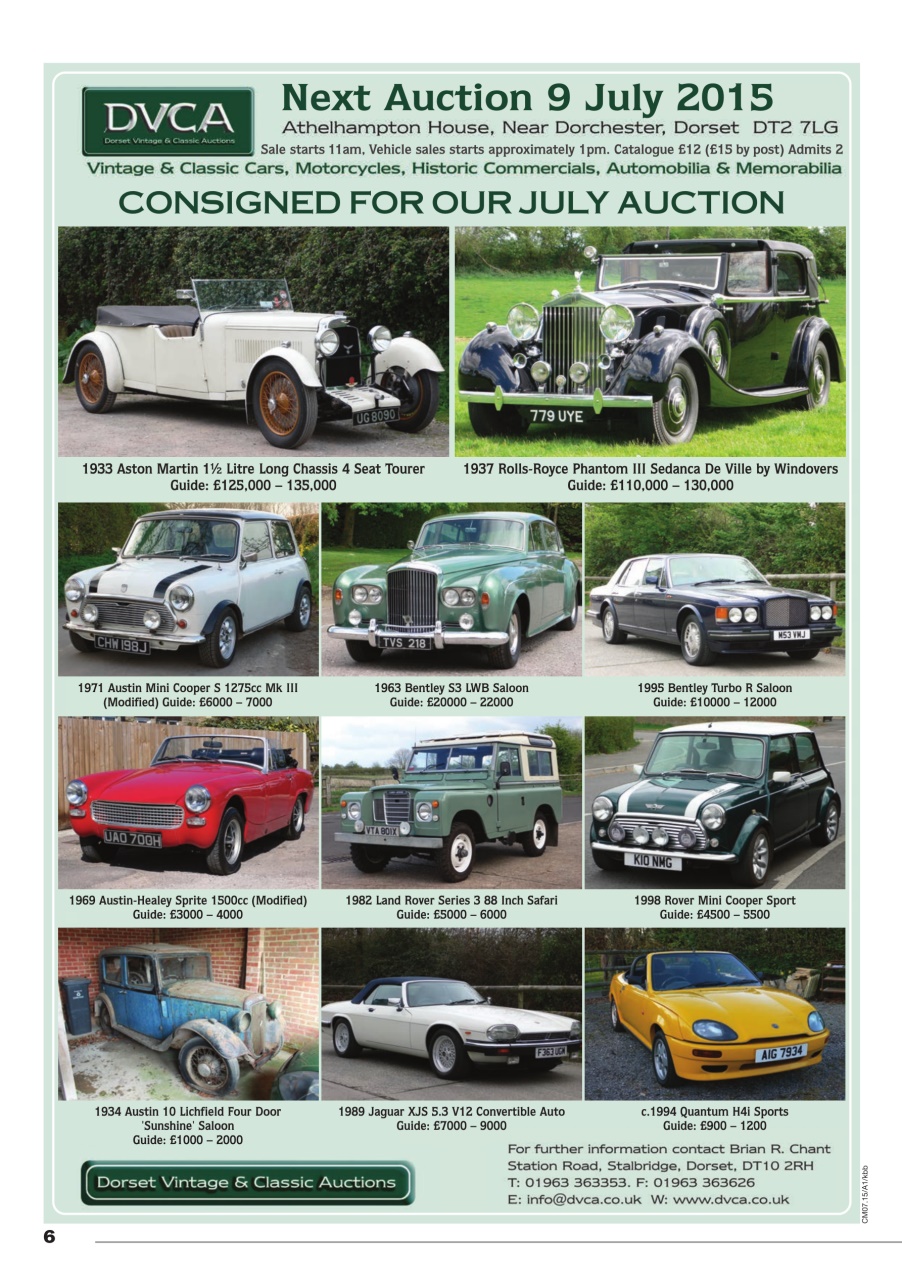 Classic Motoring Preview Pages