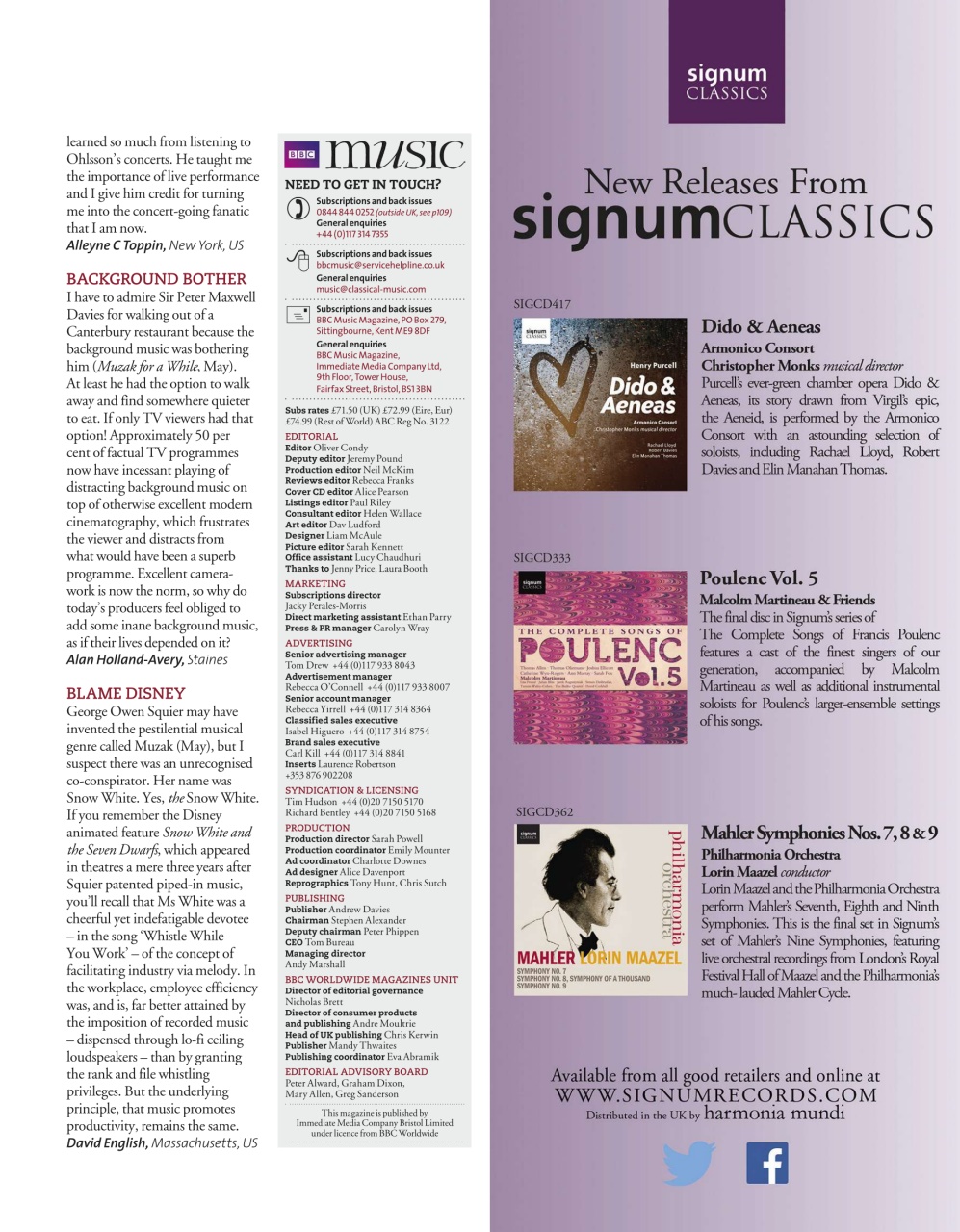 BBC Music Magazine Preview Pages
