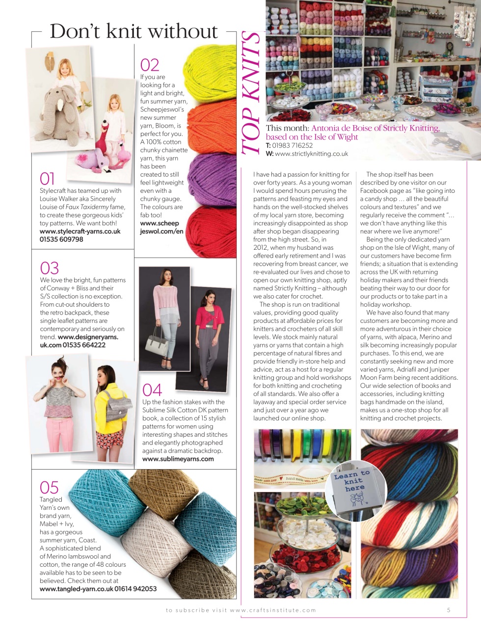 Knitting Preview Pages