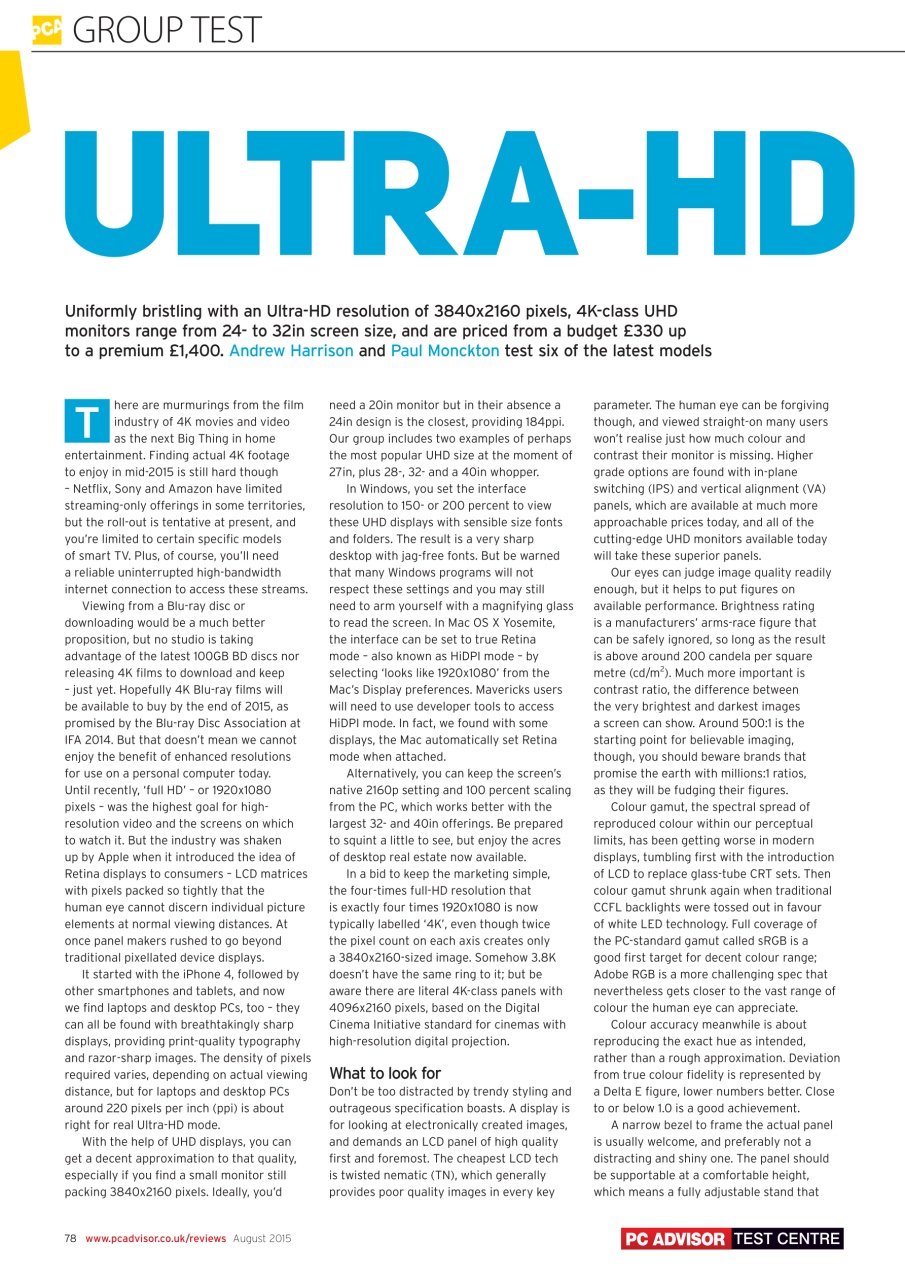 Tech Advisor Preview Pages