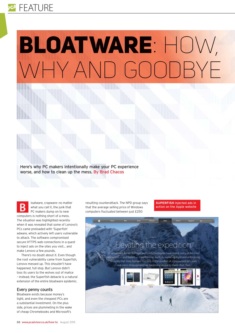 Tech Advisor Preview Pages