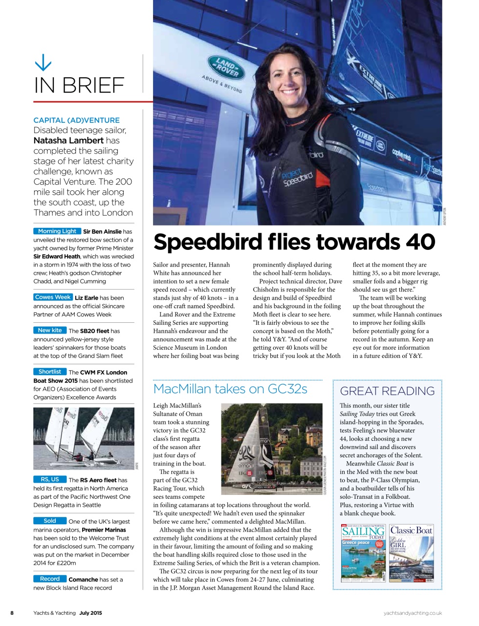 Yachts & Yachting Preview Pages