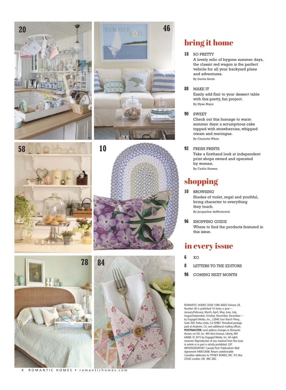 Romantic Homes Preview Pages