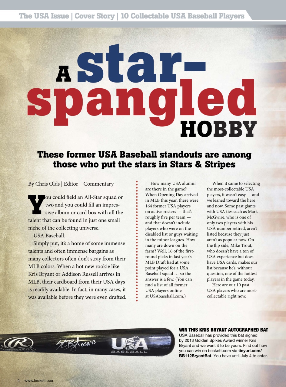 Beckett Baseball Magazine Preview Pages