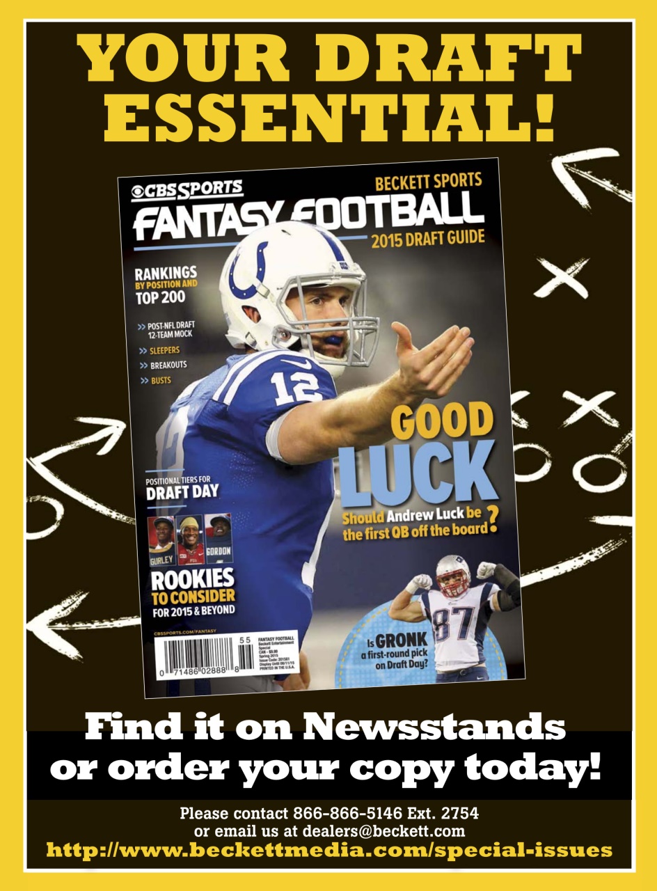 Beckett Football Magazine Preview Pages