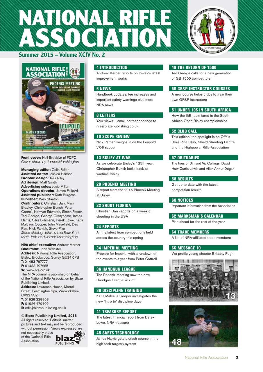 National Rifle Association Journal Preview Pages